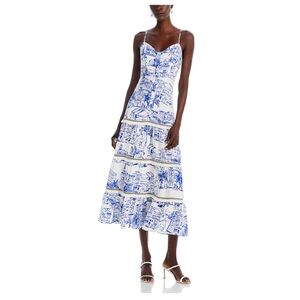 AQUA City Palm Scenic Print Dress - Exclusive